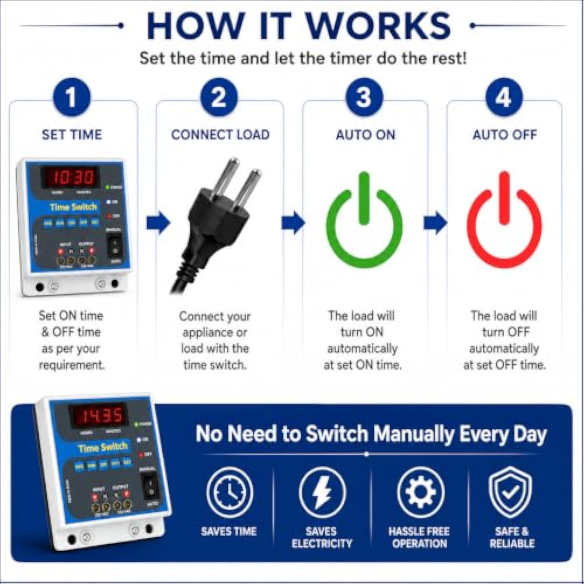 Digital Time Switch Timer Programmable for Automation